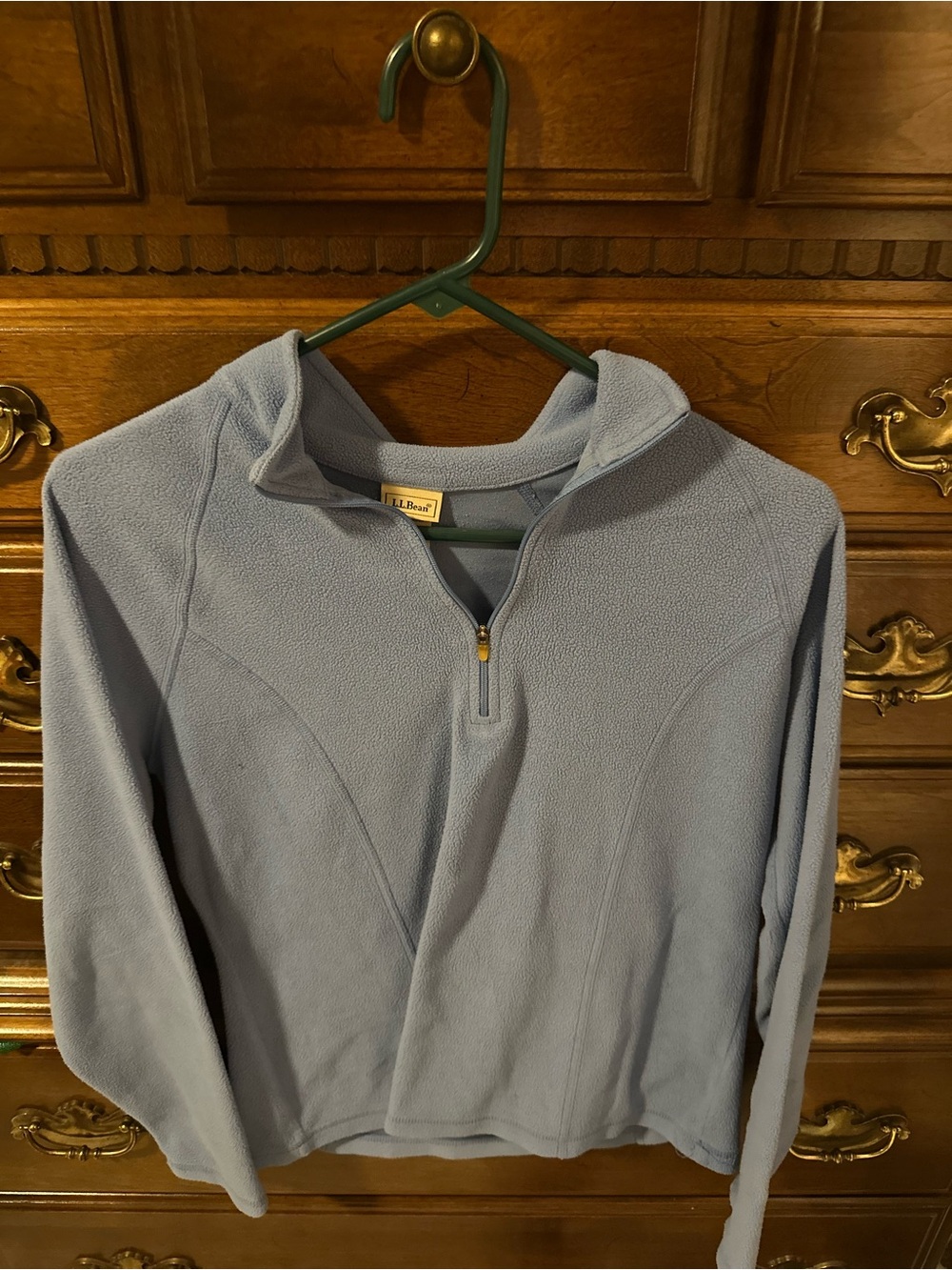 L.L. Bean Pale Blue Half-Zip Fleece Pullover - Women’s